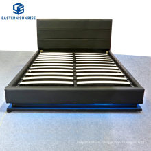 Factory Wholesale Senior Leather Furniture Full Size Bed Frame with Gas Lift Storage